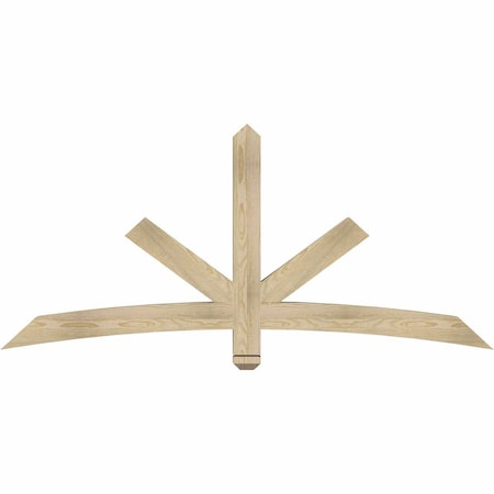 Ekena Millwork Alberta Rough Sawn Timber Gable Bracket, Douglas Fir, 72"W x 33"H x 4"D x 4"F, 11/12 Pitch GBW072X33X0404ALB00RDF